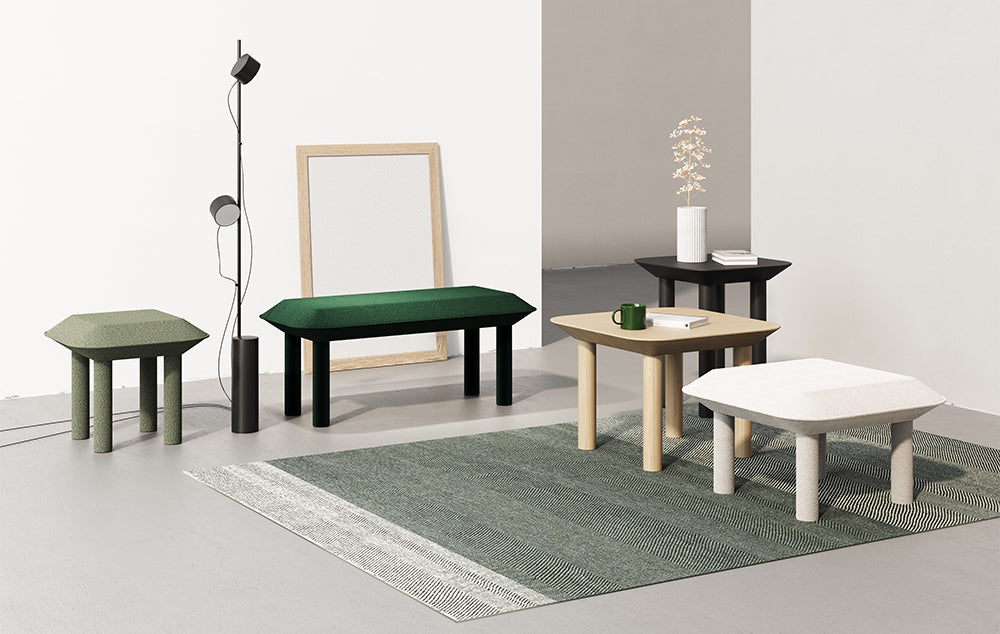 Pufų ir staliukų rinkinys TOTO